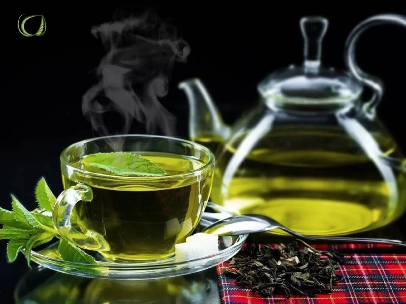 دمنوش زنجبیل و چای سبز